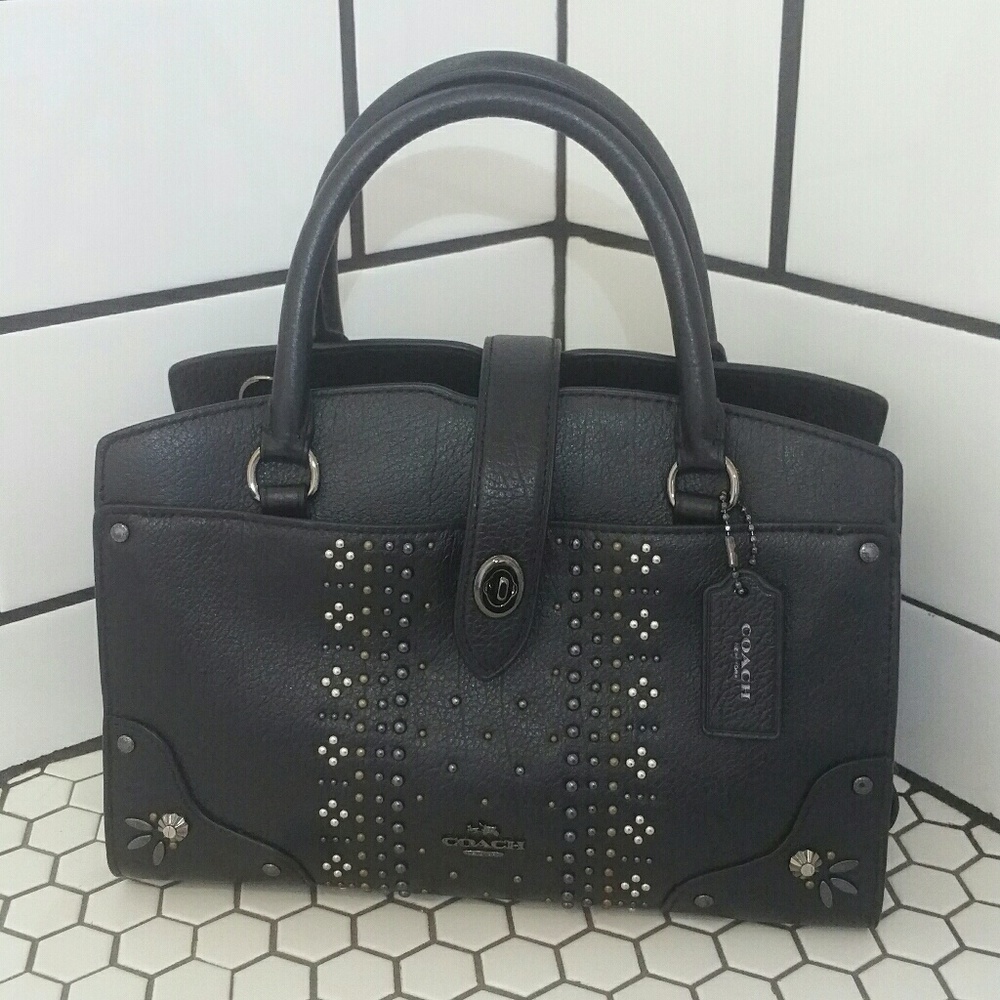 NWOT Coach Mercer 24 Satchel with Bandana Rivets